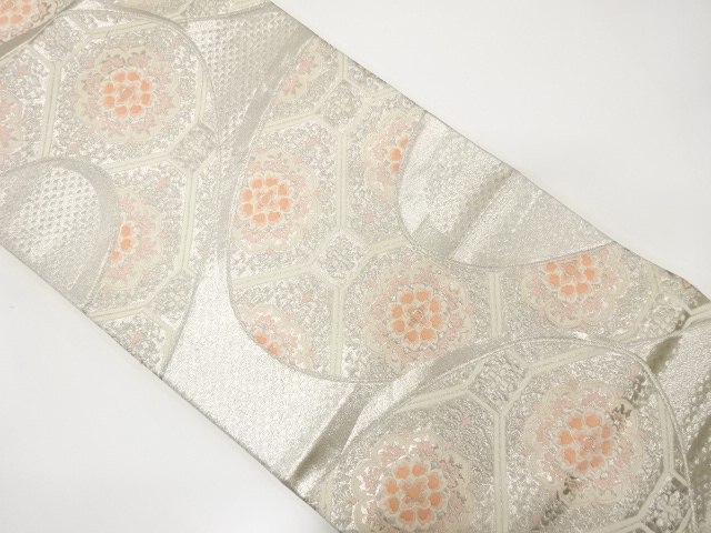 流水に花蜀江模様織出し袋帯